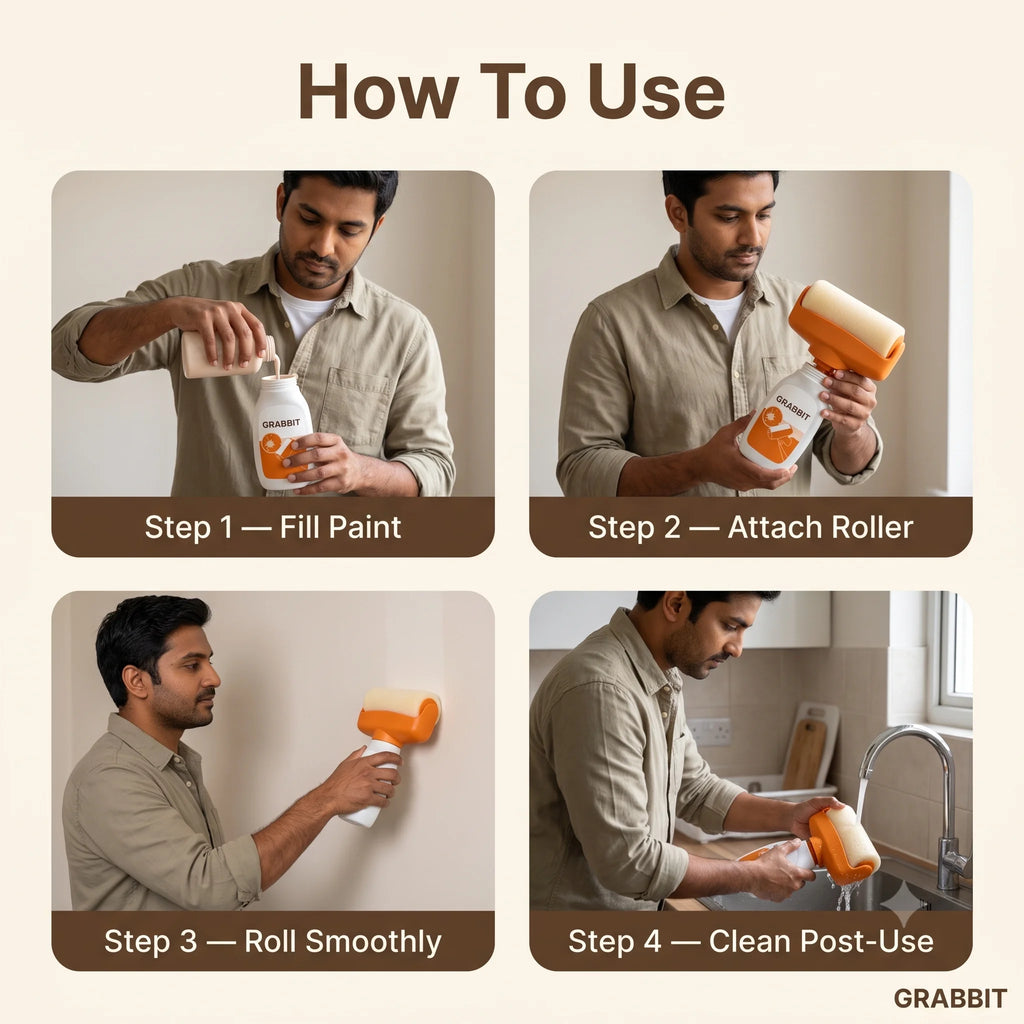 WallCare - Damage Wall Repair | Built-In Roller | Quick Touch-Ups | Easy Application