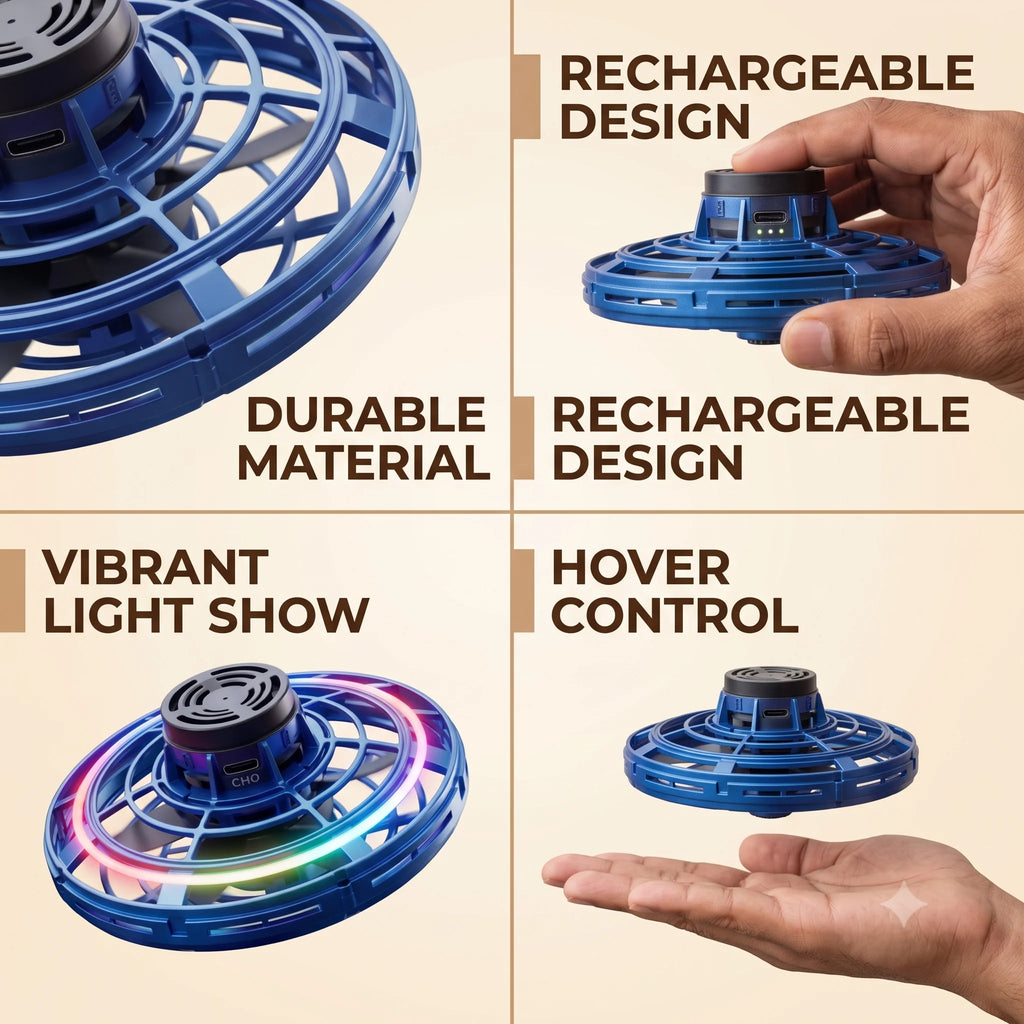 Flynova — Flying Spinner | LED Lights | Hand Controlled | Rechargeable