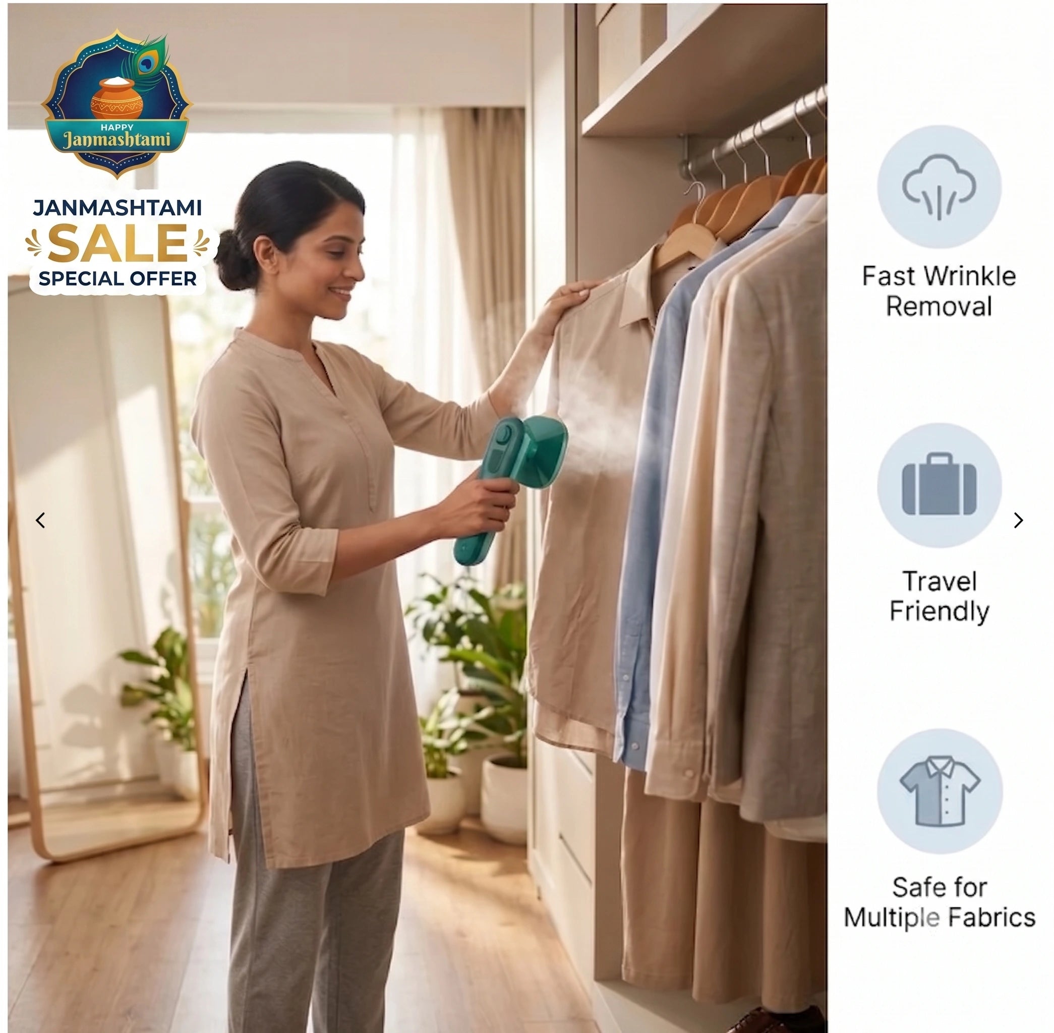 PressPro™ - Handheld Steam Iron | Garment Steamer | 30-Sec Wrinkle-Free
