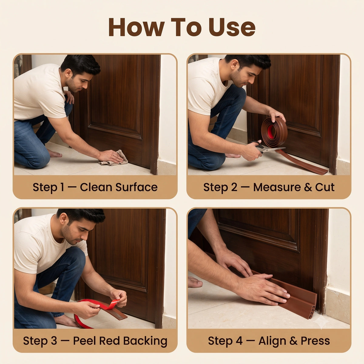 GapShield — Door Seal | Noise Reducer  | AC Air Blocker | Flexible Strip