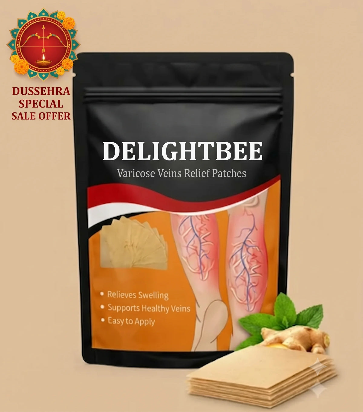 VeinEase — Varicose Veins Patches | Herbal Formula | Targeted Support