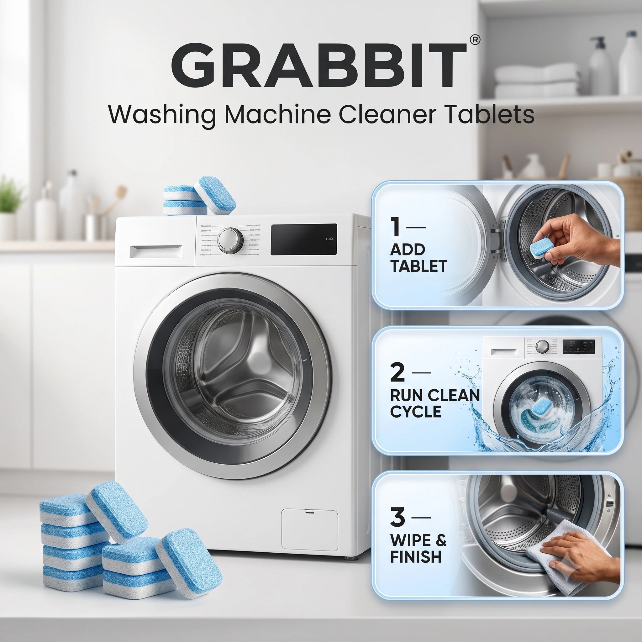 CleanTub — Washing Machine Tablet | Deep Cleaning | Limescale Removal