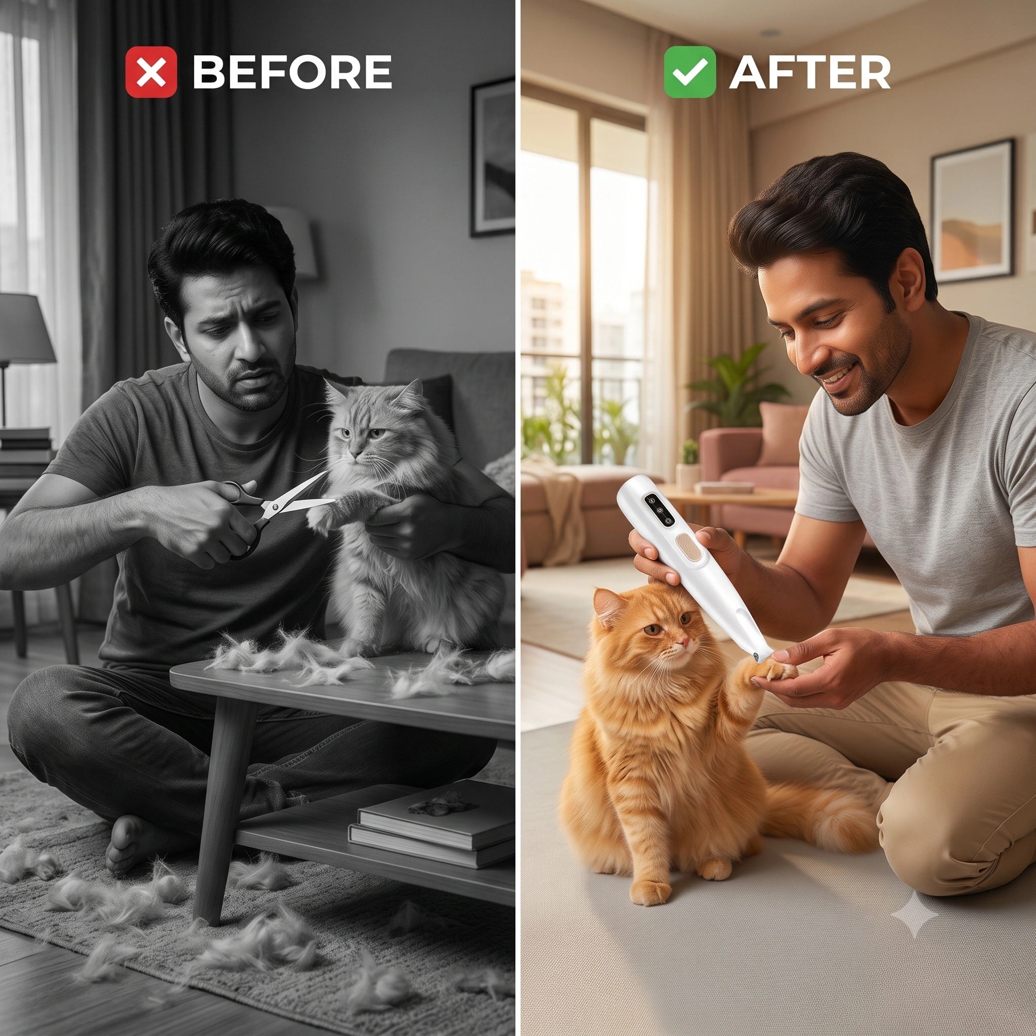 PawTrim - Pet Hair Trimmer | Low Noise | Compact & Rechargeable | Waterproof