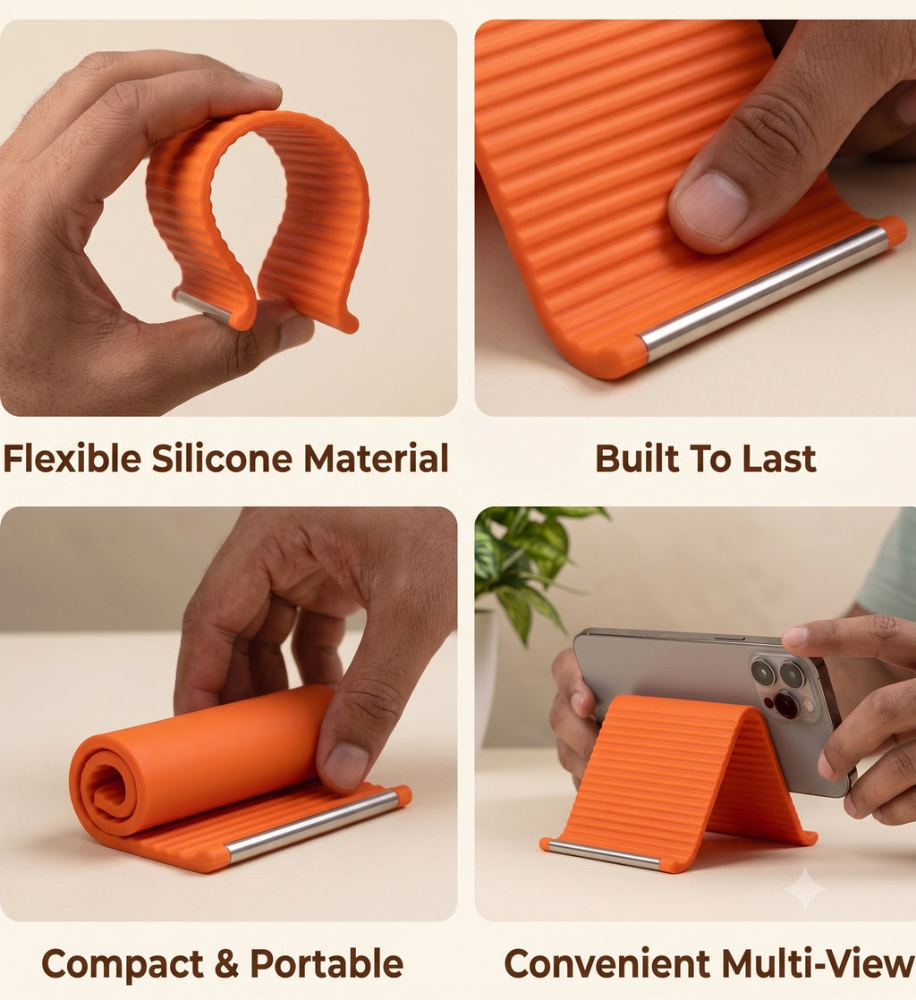 FlexiStand — Flexible Phone Stand | Multi-Angle Adjustable | Portable Design