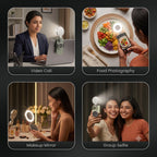 RotateEase -Magnetic Selfie LED Light | Built-In Mirror | 3 Light Modes | 360° Rotation