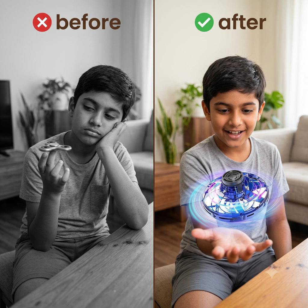 Flynova — Flying Spinner | LED Lights | Hand Controlled | Rechargeable