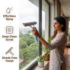 SprayWipe-  Window Wiper | 3-in-1 Design | Spray Function | Squeegee Blade