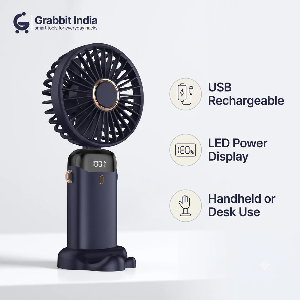 PocketFan- Foldable Handheld Fan | Desk Use | 5 Speeds