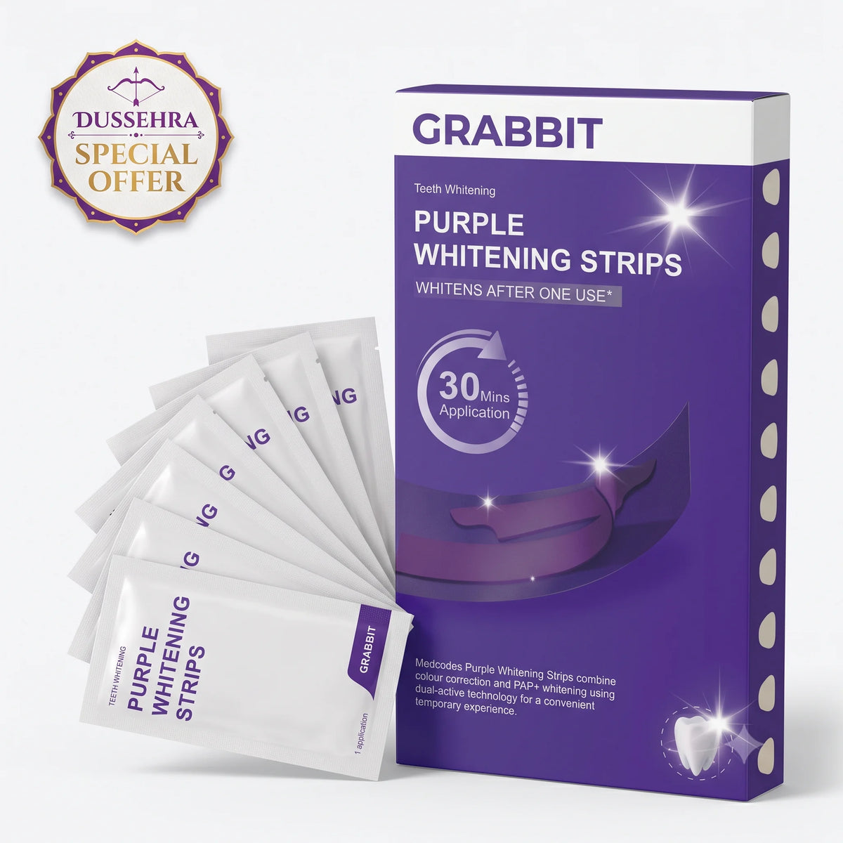 AuraWhite - Teeth Brightener & Whitener | Color-Corrector | Stain-Eraser-Strips
