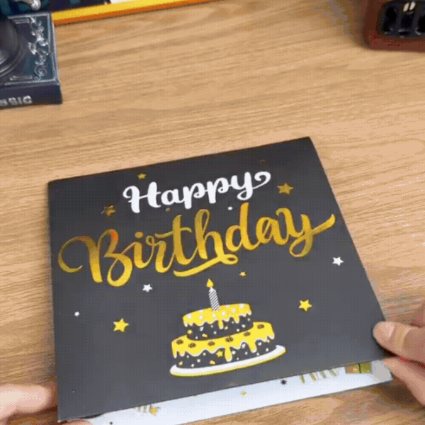 MelodyPop - 3D Birthday Card | Blowable LED Candle | Celebration Tune